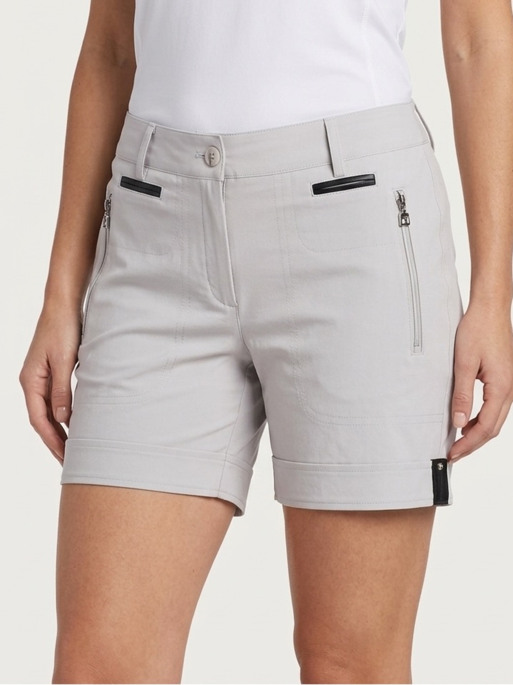 Jamie Sadock Skinnylicious Golf Shorts Grey Size 0 Activewear Hiking